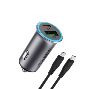 ACEFAST Fast Charge Car Charger B16 95W (1xUSB-C + 1xUSB-A) with C to C fast charging cable