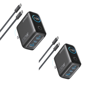 Anker Charger (100W, 3 Ports, Smart Display