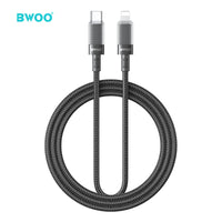 BWOO 30W 16-Spindle Braided Type-C to Lightning Cable 1m
