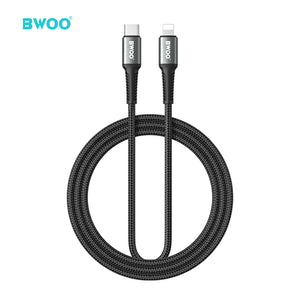BWOO 27W Type-C to Lightning Braided Cable 1m