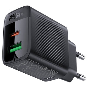ACEFAST Fast Charge Wall Charger A78 PD20W GaN (1xUSB-C + 1xUSB-A) EU