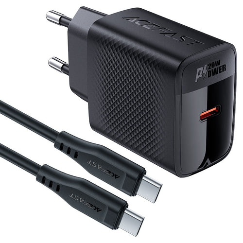 ACEFAST Fast Charge Wall Charger A82 PD20W GaN (1xUSB-C) EU with Сable set /USB-C to USB-C/