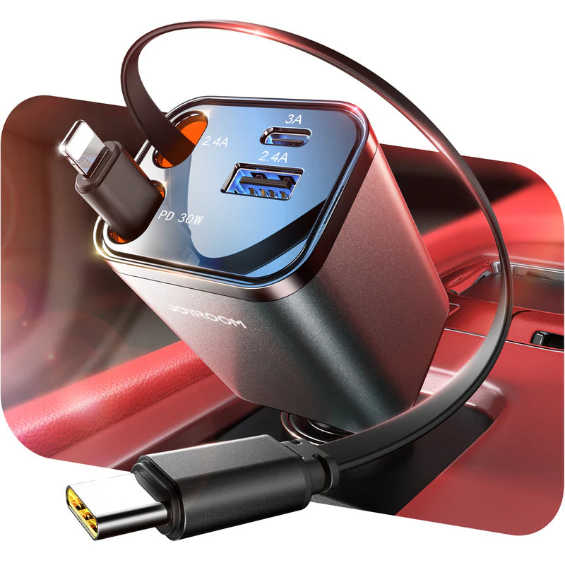 JOYROOM CCL05 Retractable Car Charger 4 in 1