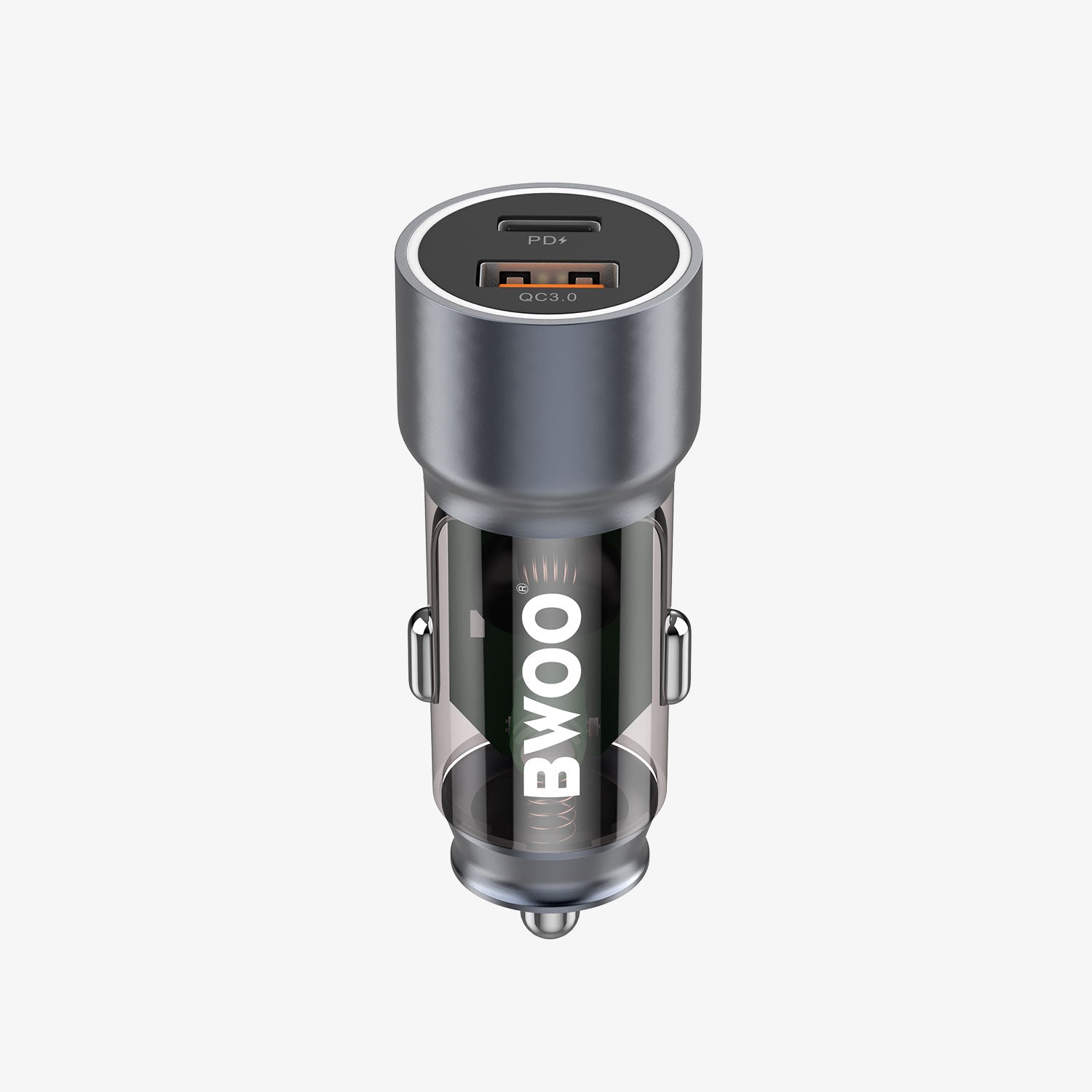 BWOO Dual-Port Aluminum Alloy Car Charger
