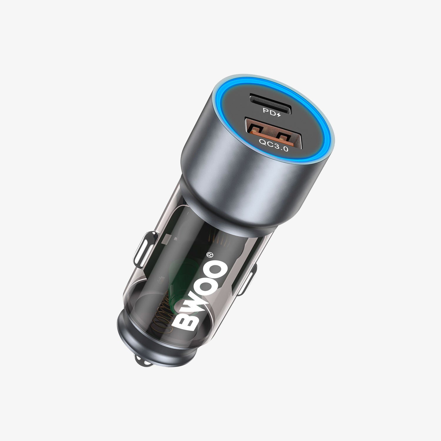 BWOO Dual-Port Aluminum Alloy Car Charger