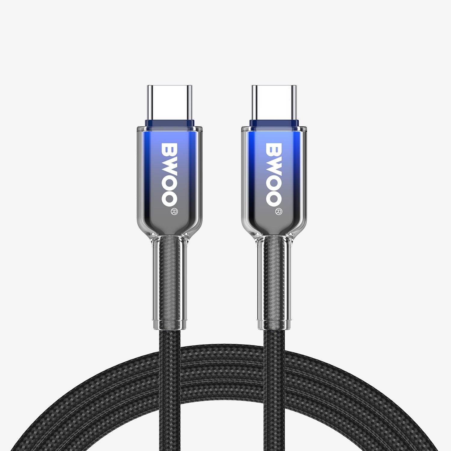 BWOO 65W Type-C to Type-C Nylon Braided Cable 1m