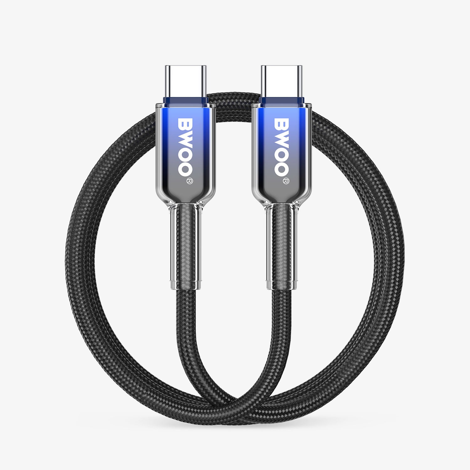 BWOO 65W Type-C to Type-C Nylon Braided Cable 1m