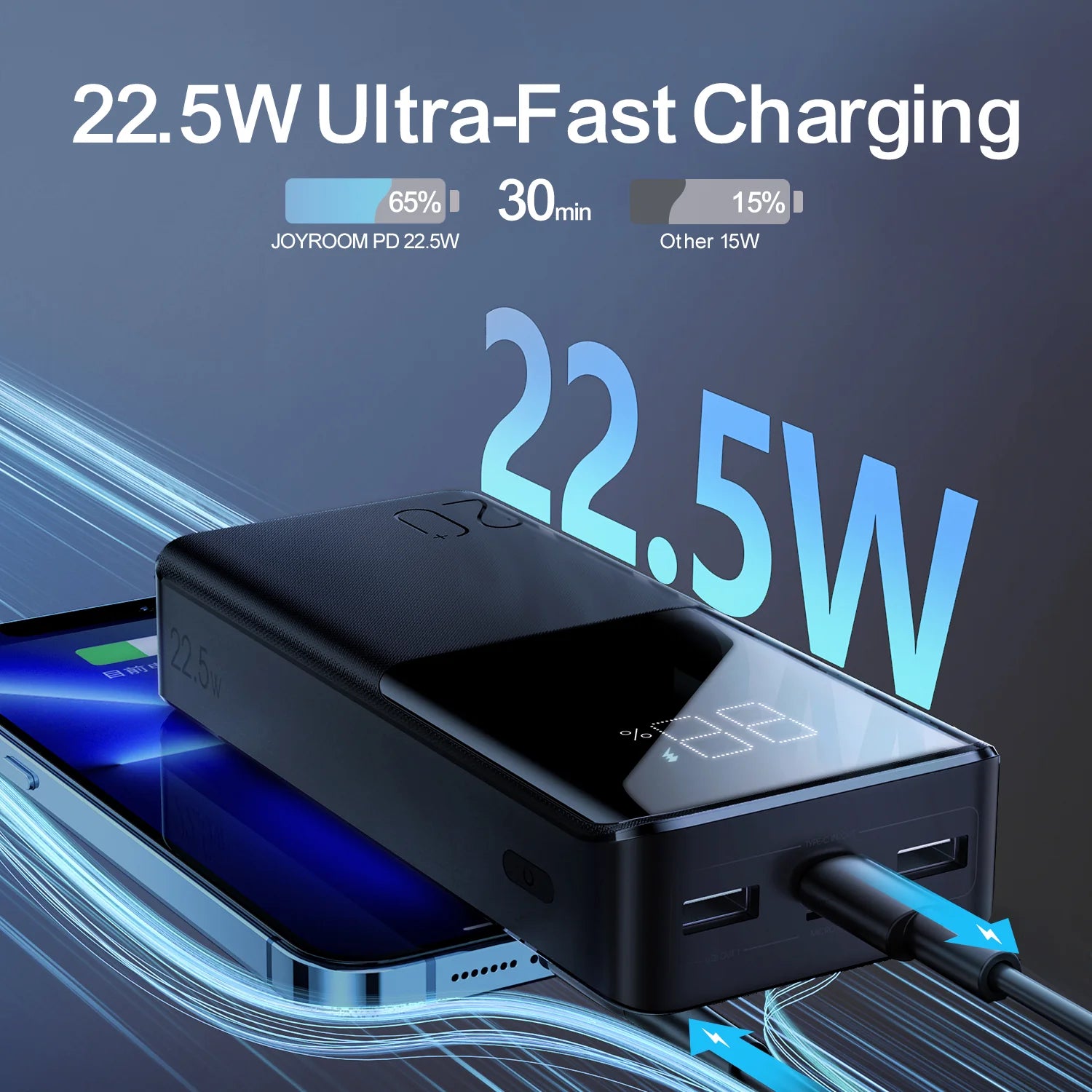JR-QP192 20000mah 22.5W fast charging powerbank