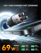 JOYROOM CCL05 Retractable Car Charger 4 in 1