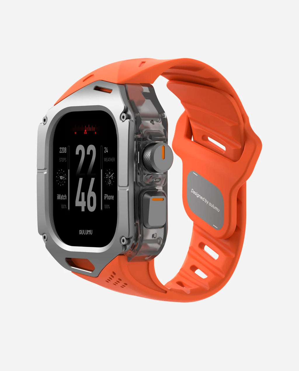A01 Case with Band for Apple Watch Ultra 1/2/3 | Carbon Fiber Cover | FKM Band