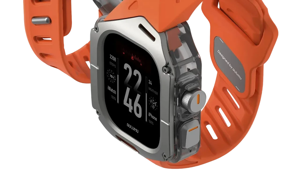 A01 Case with Band for Apple Watch Ultra 1/2/3 | Titanium Cover | FKM Band