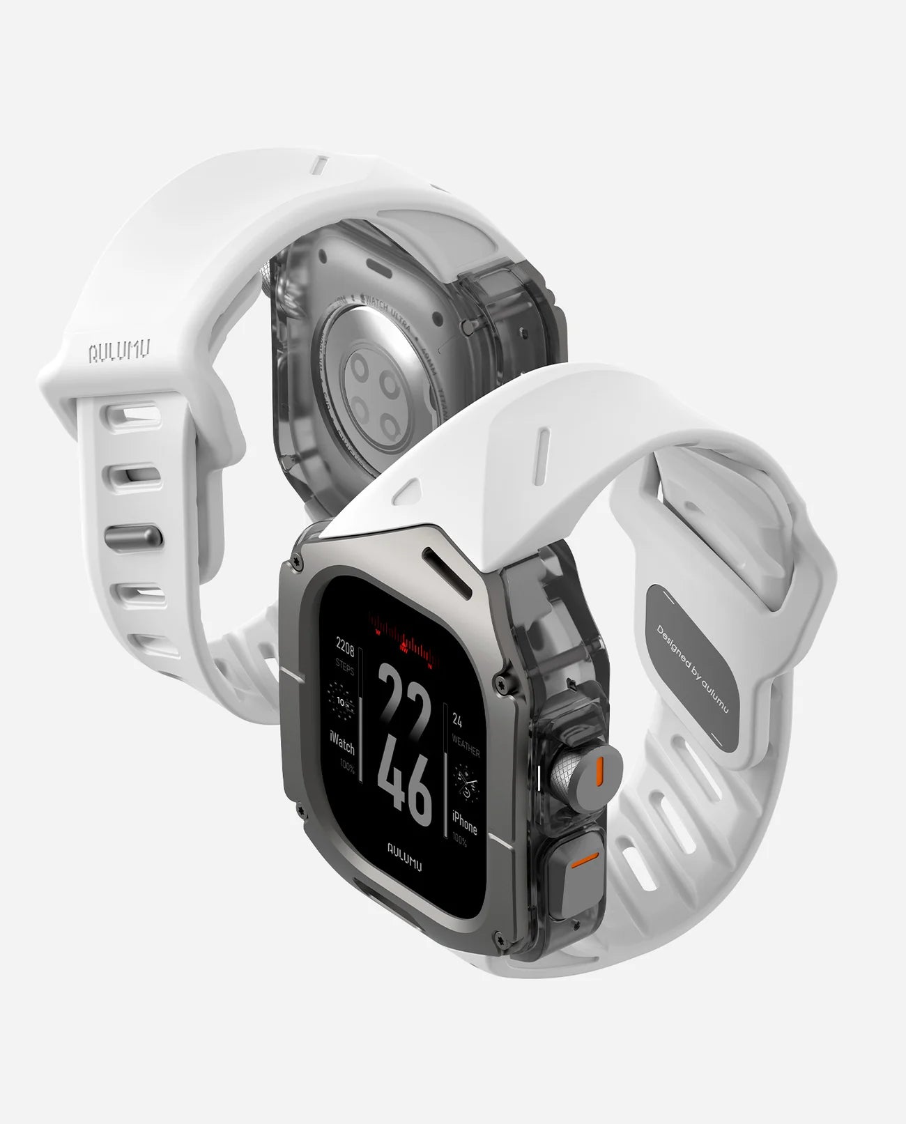 A01 Case with Band for Apple Watch Ultra 1/2/3 | Titanium Cover | FKM Band