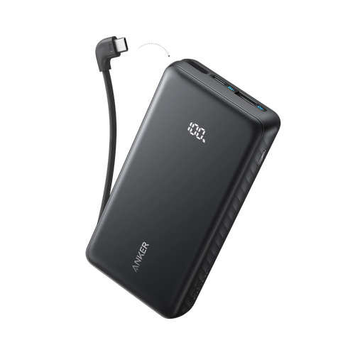 Anker Zolo Power Bank (20K, 22.5W, Built-In USB-C Cable)