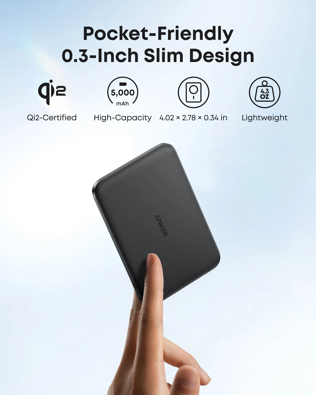 Anker Nano Power Bank (5K, MagGo, Slim)