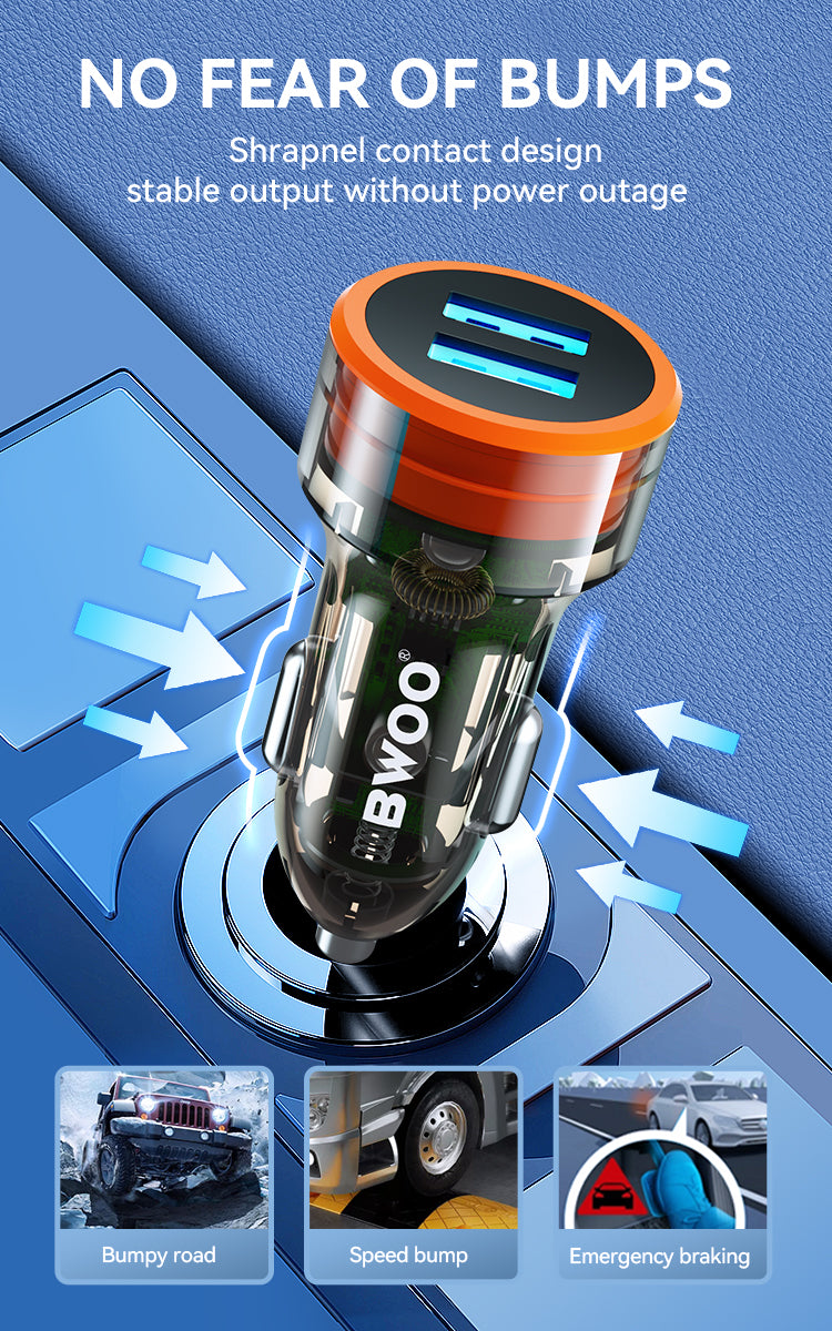BWOO Dual USB-A Car Charger