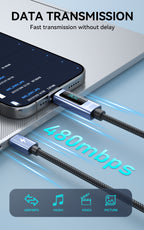 BWOO 30W Braided Type-C to Lightning Cable 1m