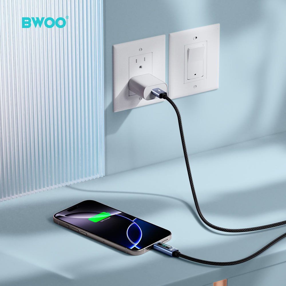 BWOO 30W Braided Type-C to Lightning Cable 1m