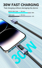BWOO 30W Braided Type-C to Lightning Cable 1m