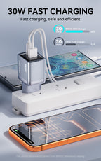 BWOO Dual-Port Type-C + USB-A Fast Charger