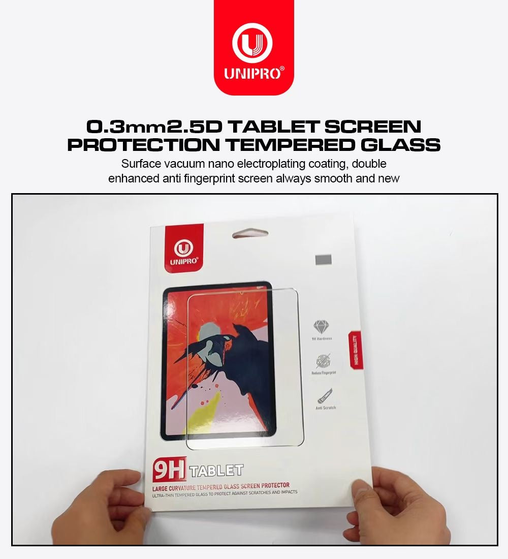 UNIPRO iPad Tempered Glass 0.3mm 2.5D