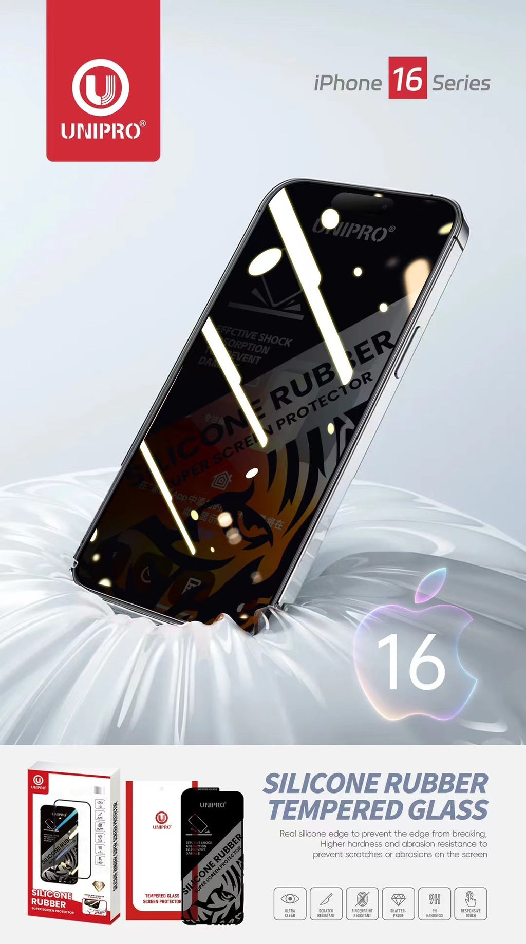 UNIPRO Silicon Side Anti-Broken Glass
