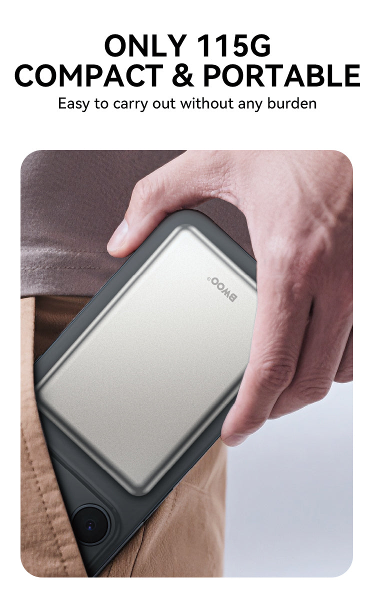 BWOO 5000mAh 15W Magnetic Wireless Power Bank