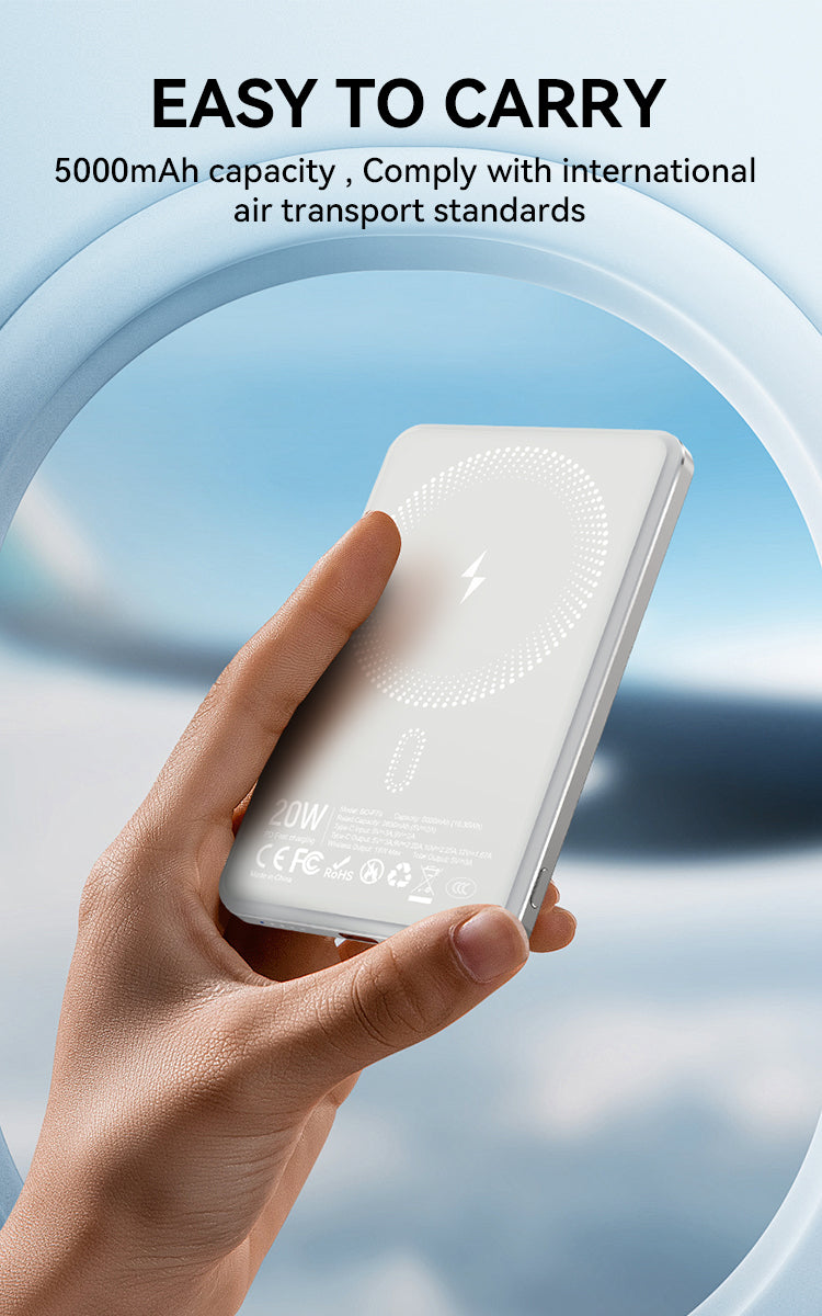 BWOO 5000mAh 15W Magnetic Wireless Power Bank