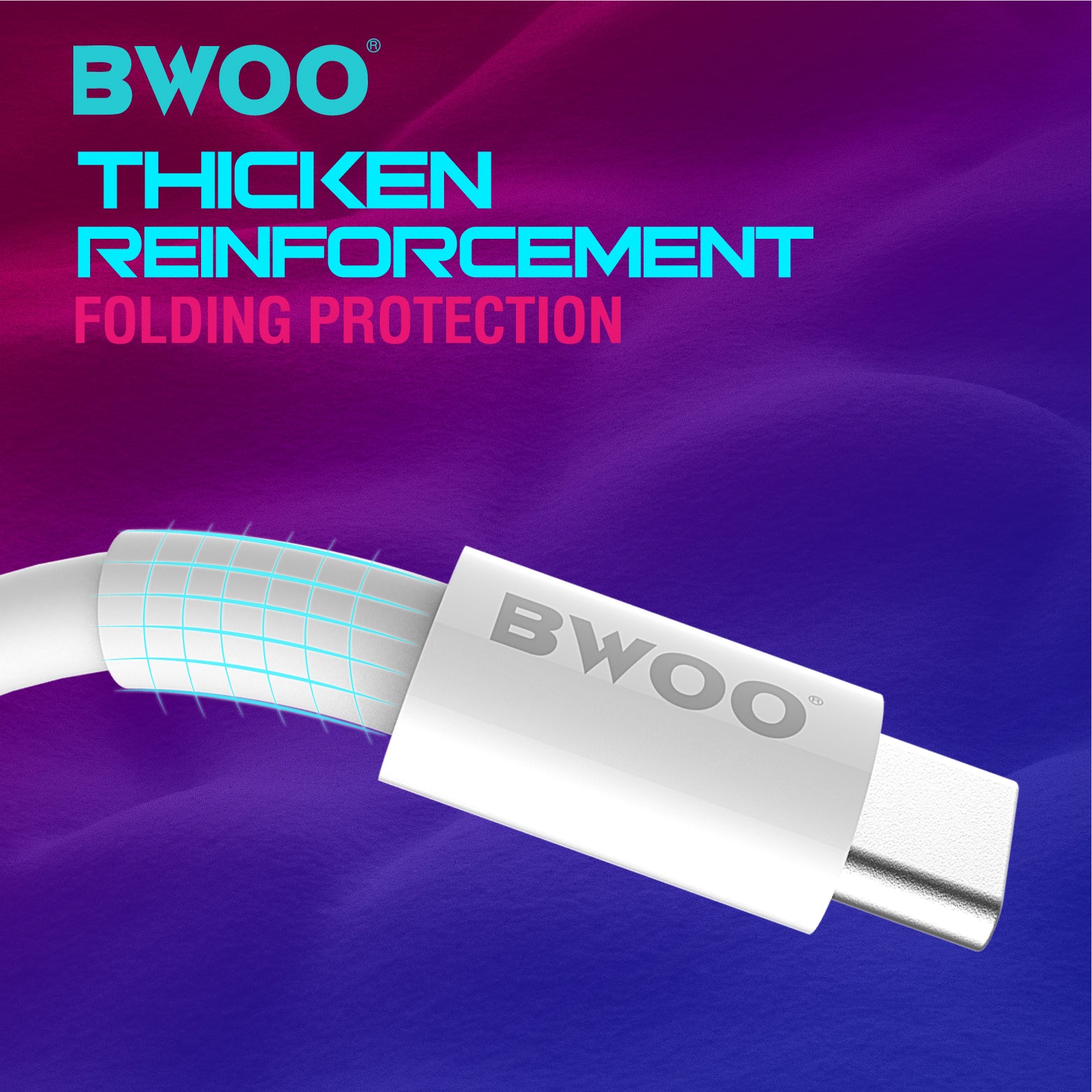 BWOO 65W TPE Type-C to Type-C Data Cable 1m