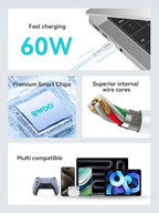 BWOO 60W Type-C to Type-C PVC Cable 1m