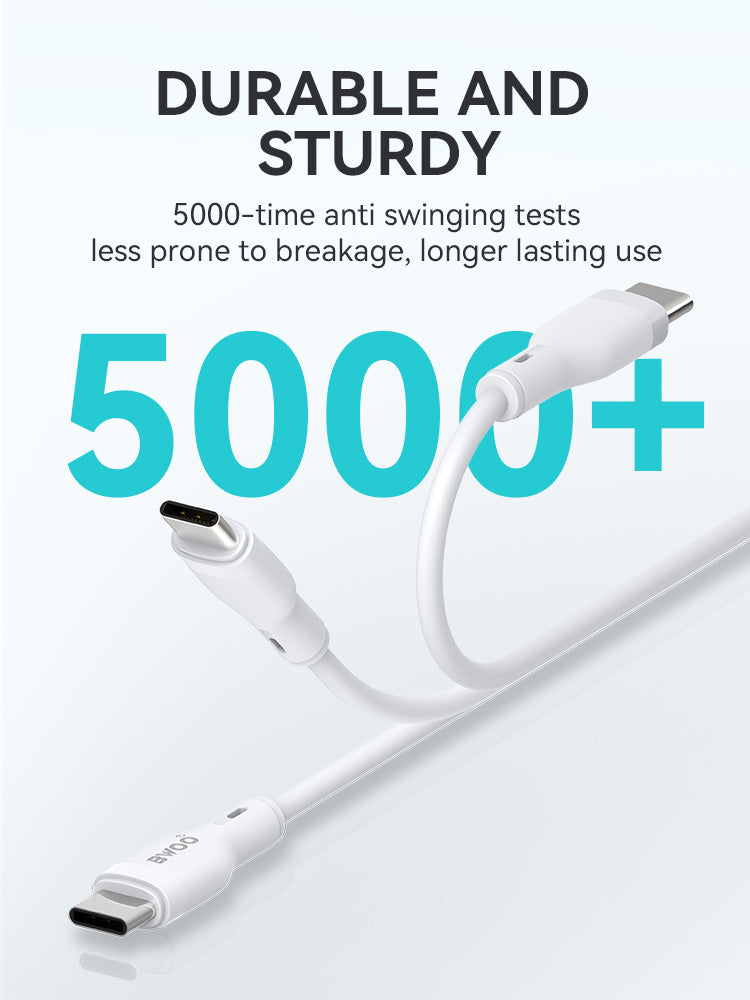 BWOO 27W Type-C to Lightning PVC Cable 1m