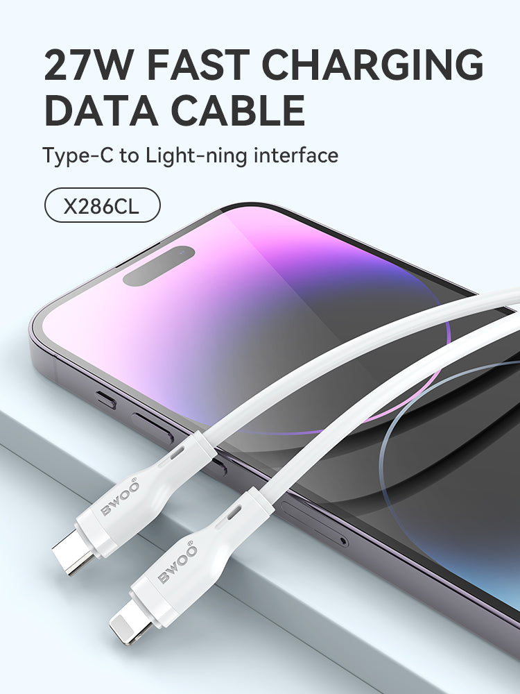 BWOO 27W Type-C to Lightning PVC Cable 1m