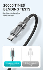 BWOO 60W 16-Spindle Braided Type-C to Type-C Cable 1m