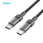 BWOO 60W 16-Spindle Braided Type-C to Type-C Cable 1m