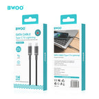 BWOO 30W 16-Spindle Braided Type-C to Lightning Cable 1m
