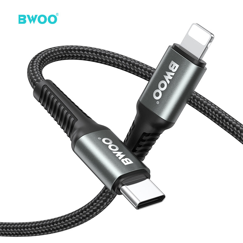 BWOO 27W Type-C to Lightning Braided Cable 1m
