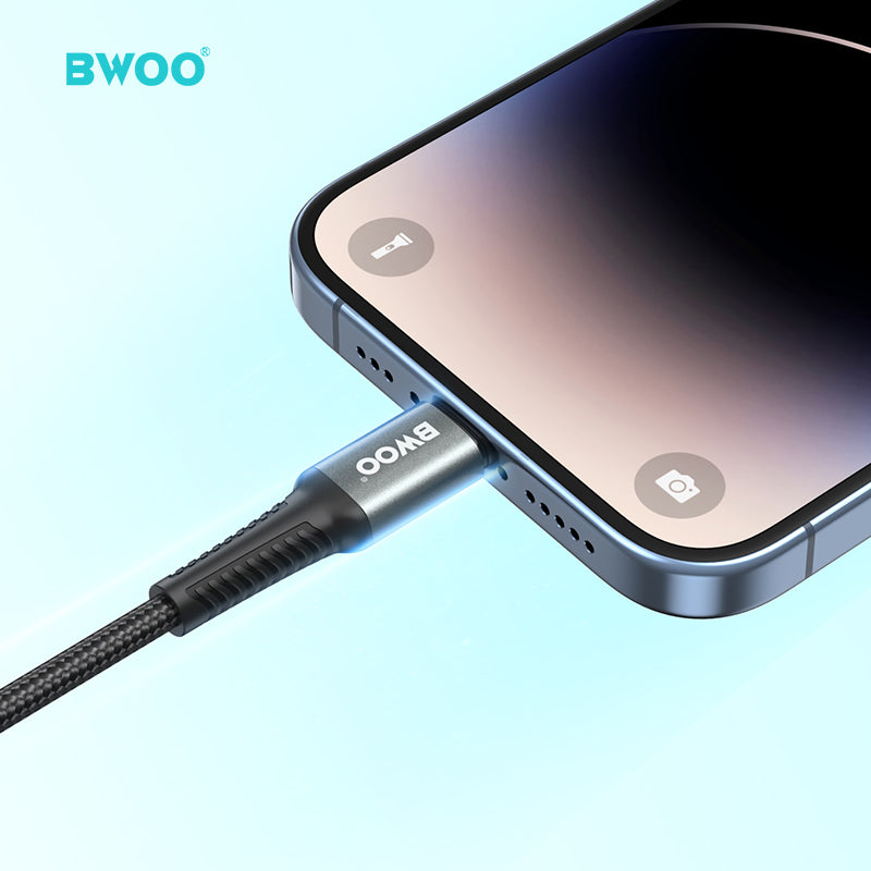 BWOO 27W Type-C to Lightning Braided Cable 1m