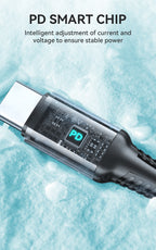 BWOO 27W Type-C to Lightning Braided Cable 1m