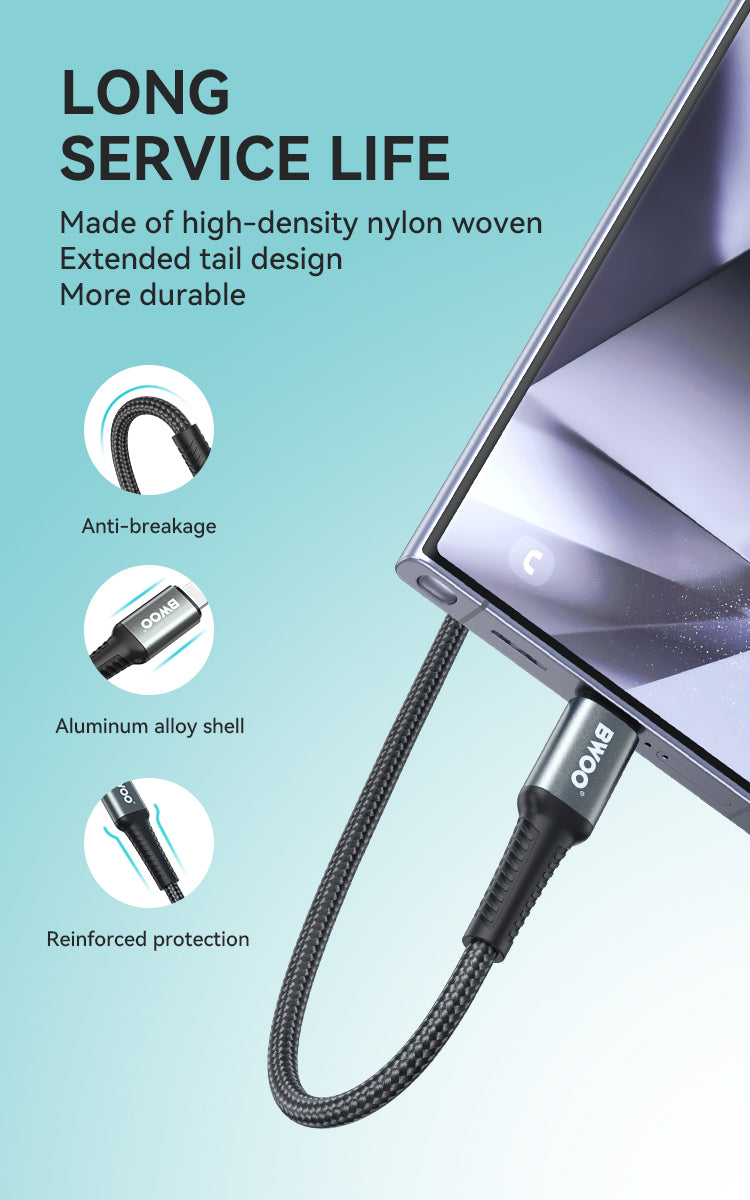 BWOO USB-A to Type-C Braided Cable 1m