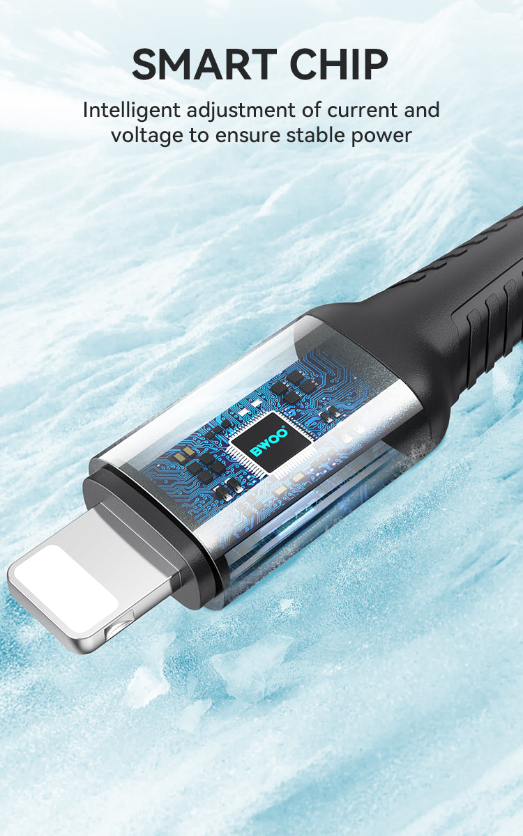 BWOO USB-A to Lightning Braided Cable 1m