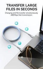 BWOO 65W Type-C to Type-C Nylon Braided Cable 1m