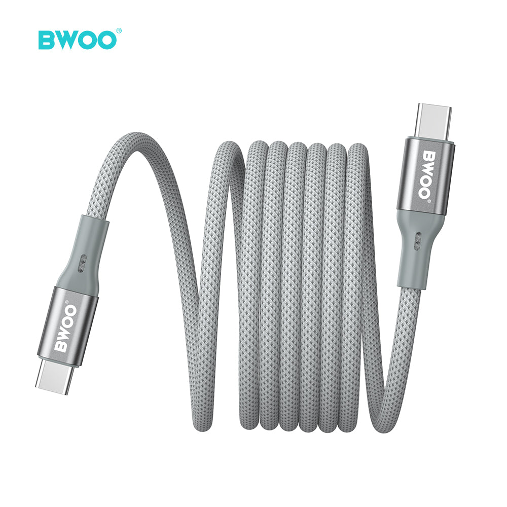 BWOO 65W Type-C to Type-C Nylon Braided Cable 1m