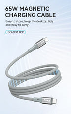 BWOO 65W Type-C to Type-C Nylon Braided Cable 1m