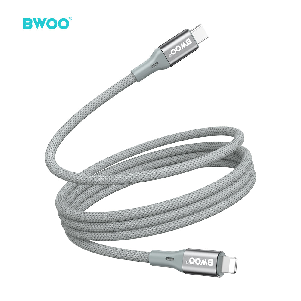 BWOO 27W Type-C to Lightning Nylon Braided Cable 1m