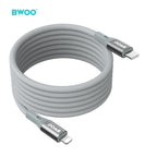 BWOO 27W Type-C to Lightning Nylon Braided Cable 1m