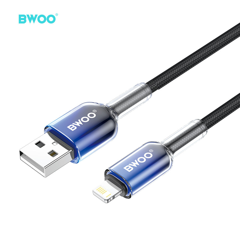 BWOO 15W USB-A to Lightning Nylon Braided Cable 1m