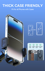 BWOO Aluminum Dashboard Phone Holder