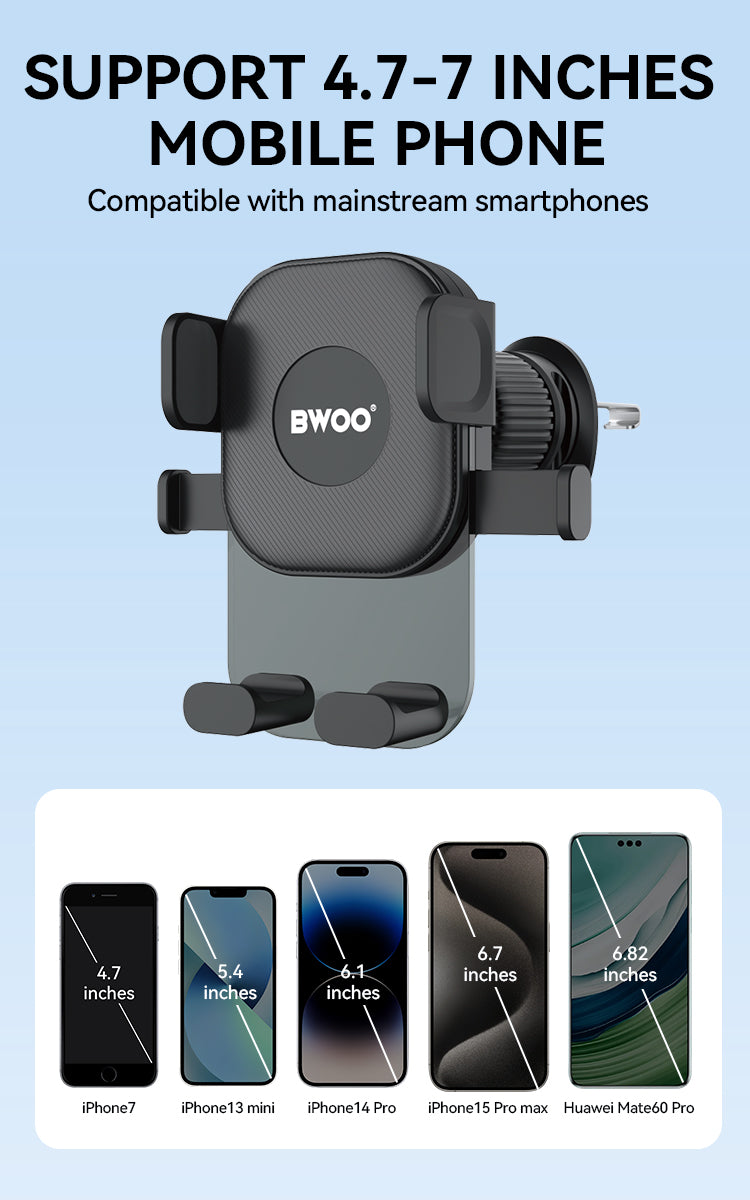 BWOO Gravity Lock Air Vent Phone Holder
