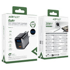 ACEFAST Fast Charge Wall Charger A113 PD20W GaN (1xUSB-C) EU with Сable set /USB-C to USB-C