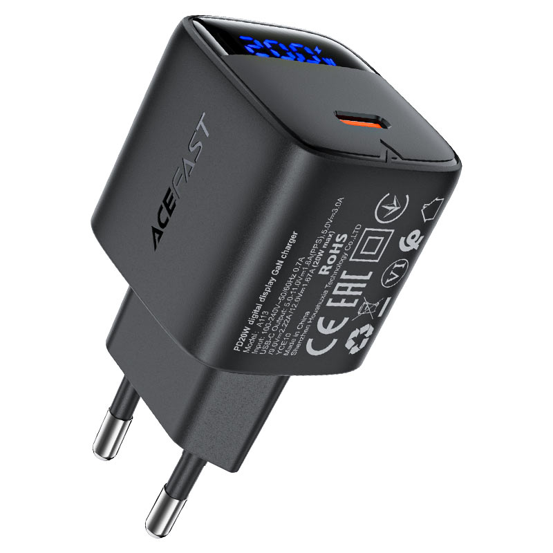 ACEFAST Fast Charge Wall Charger A113 PD20W GaN (1xUSB-C) EU with Сable set /USB-C to USB-C