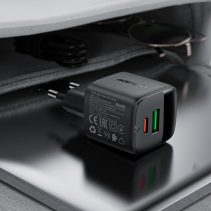 ACEFAST Fast Charge Wall Charger A115 PD30W GaN (1xUSB-C) EU with cable c-c